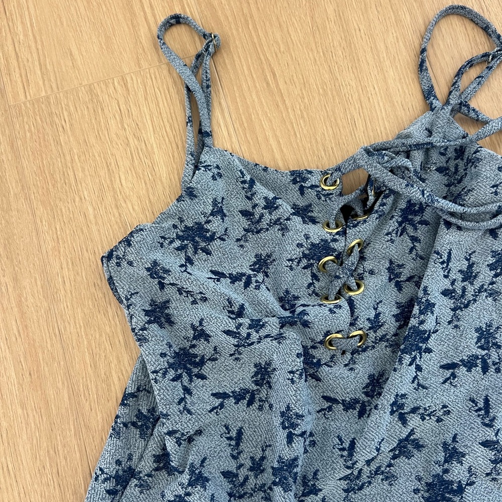 Beach Riot Blue Botanical One Piece Swimsuit - Picture 2 of 5